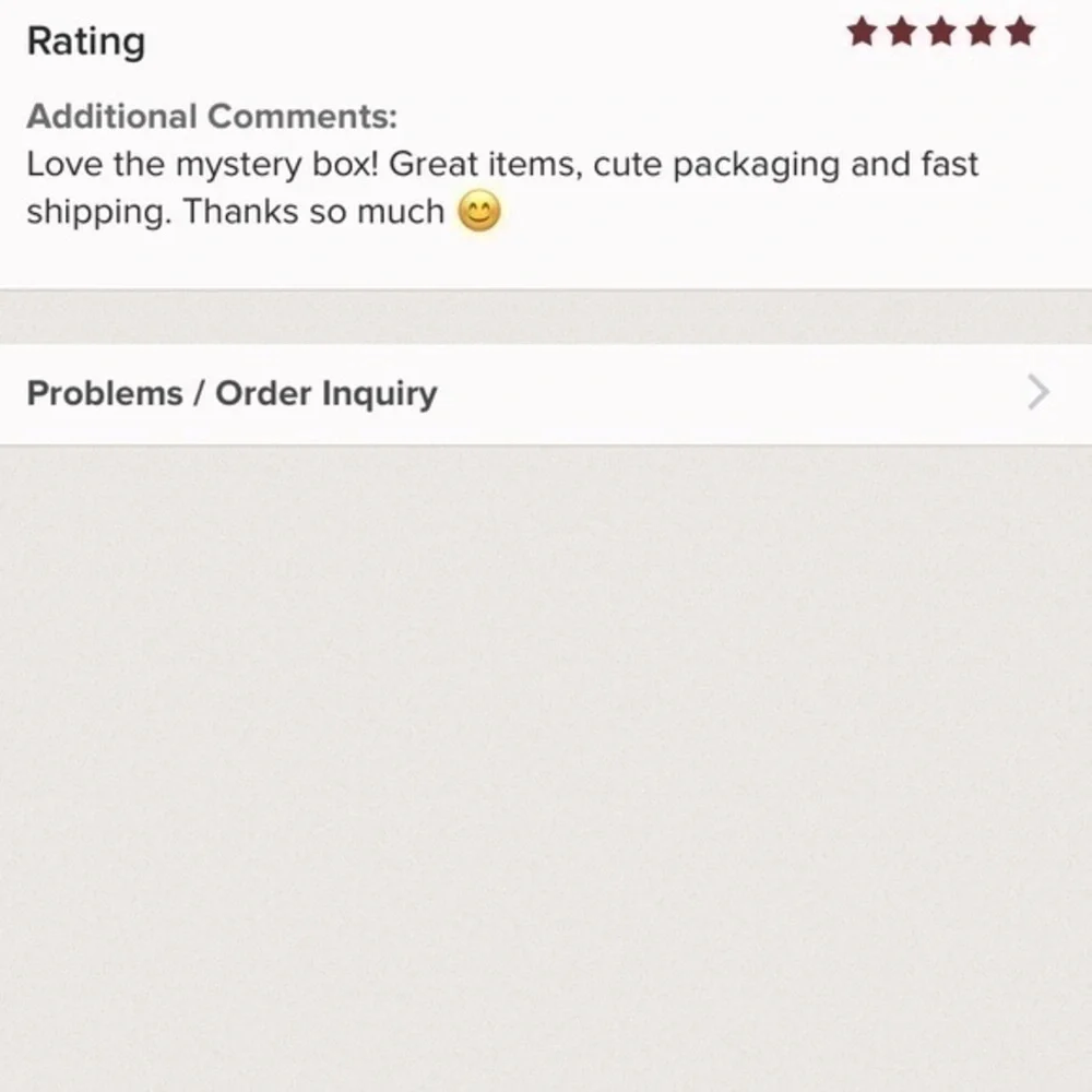MYSTERY BOX 5 STAR REVIEWS